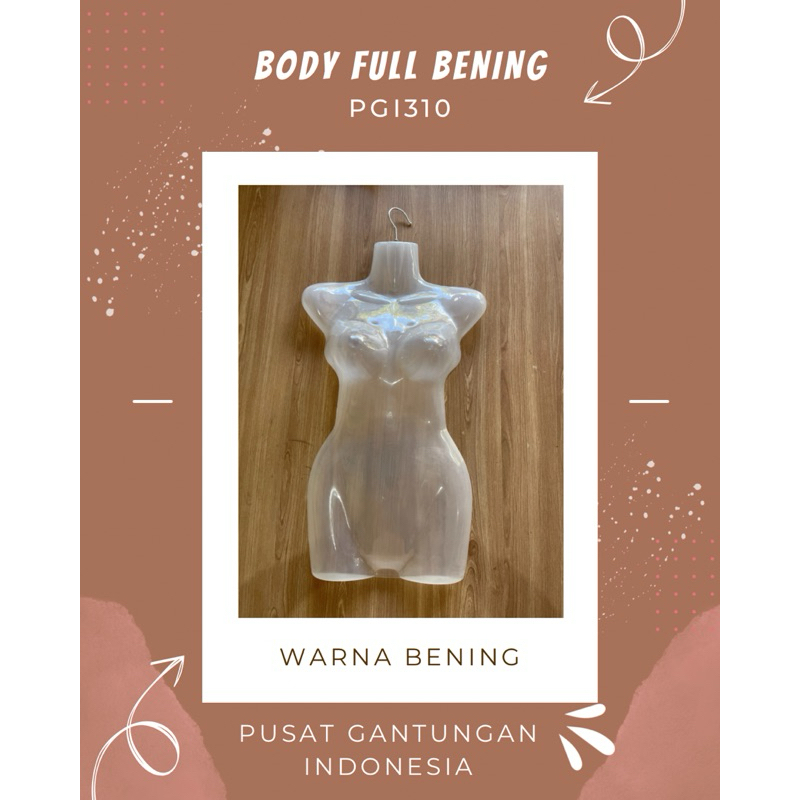 (PGI310) HANGER DISPLAY BODY GANTUNG FULL Dress Daster Pakaian Baju wanita Bra BH celana dalam Pakai