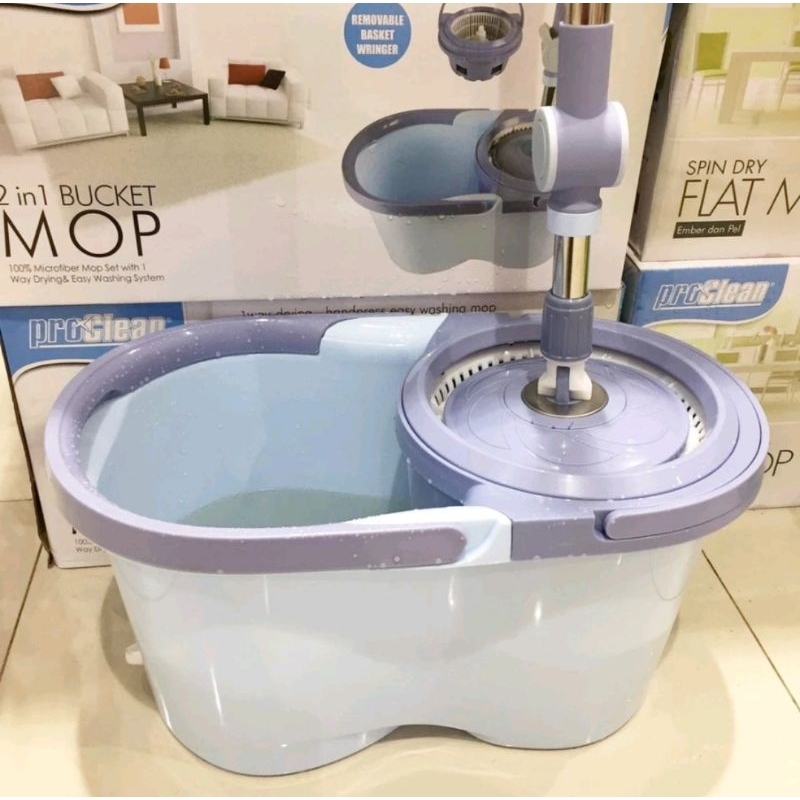PROMO MURAH  Pro clean Spin Mop set alat per putar praktis