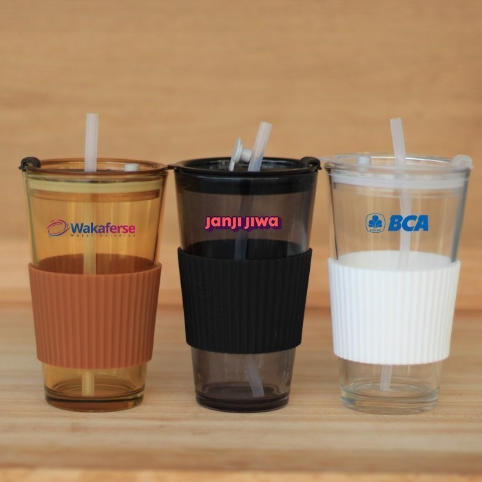 GELAS KOPI MUG CUSTOM UV DTF BOTOL CUSTOM NAMA BOTOL KACA CUSTOM BM344