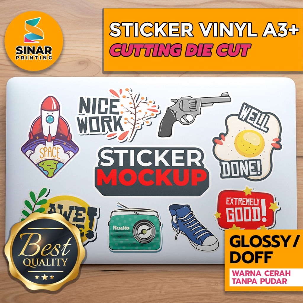 

SINAR PRINTING - STICKER LABEL ANTI AIR VINYL DIE CUT - STIKER VINIL KUSTOM A3