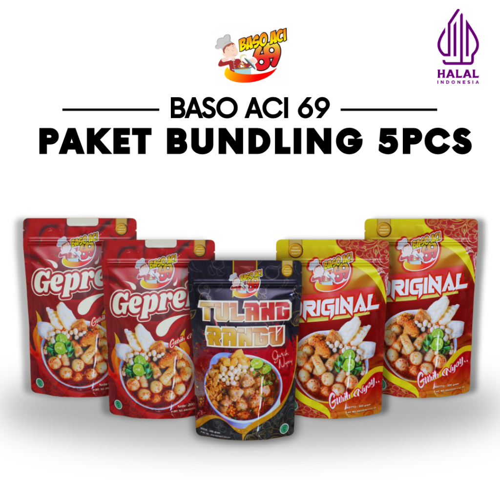 

Baso Aci 69 - Paket Bundling isi 5pcs Best Seller (Tulang Rangu Original Geprek)