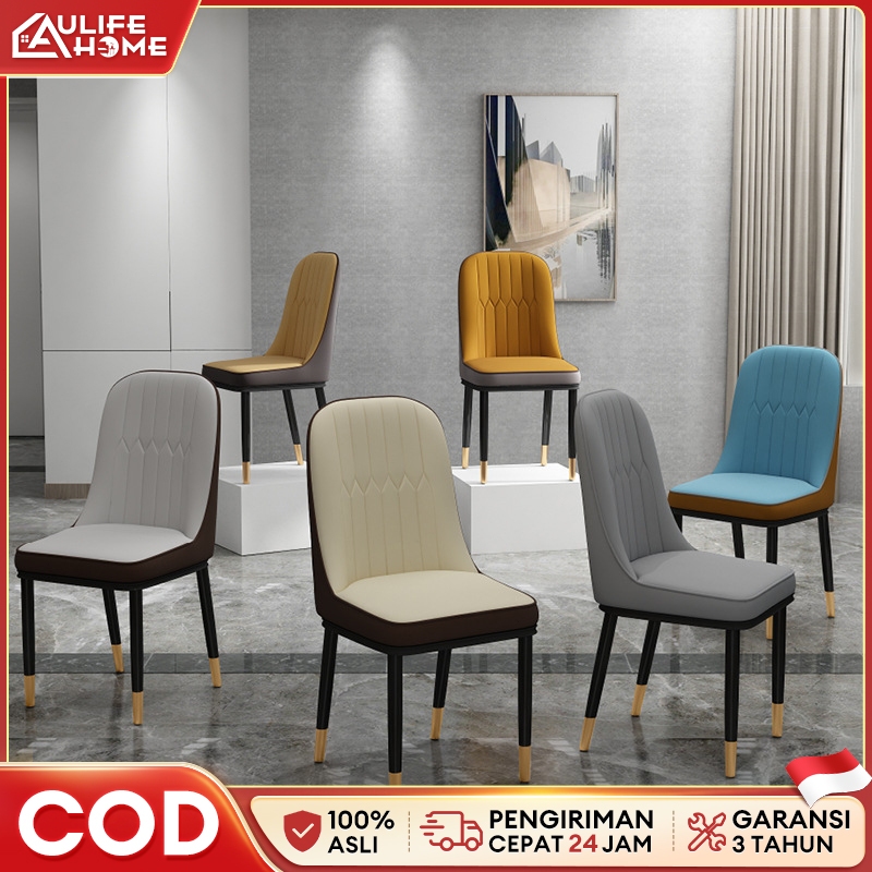 Kursi Makan Kulit Kursi Makan Modern Kursi Makan Minimalis Kursi Makan Sandaran Kursi Kamar Tidur Ae