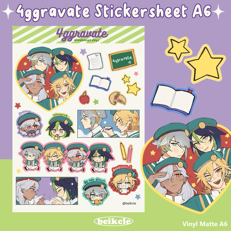 

beikcle - 4ggravate Sticker Sheet Genshin Impact