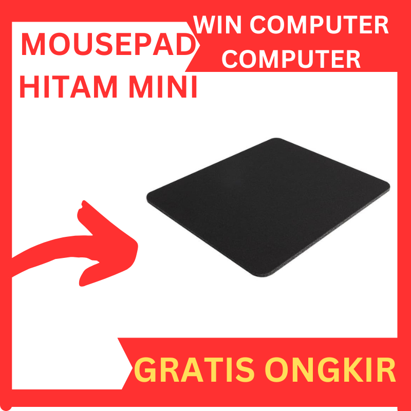 Mousepad / Mousepad polos hitam / Mousepad hitam kecil