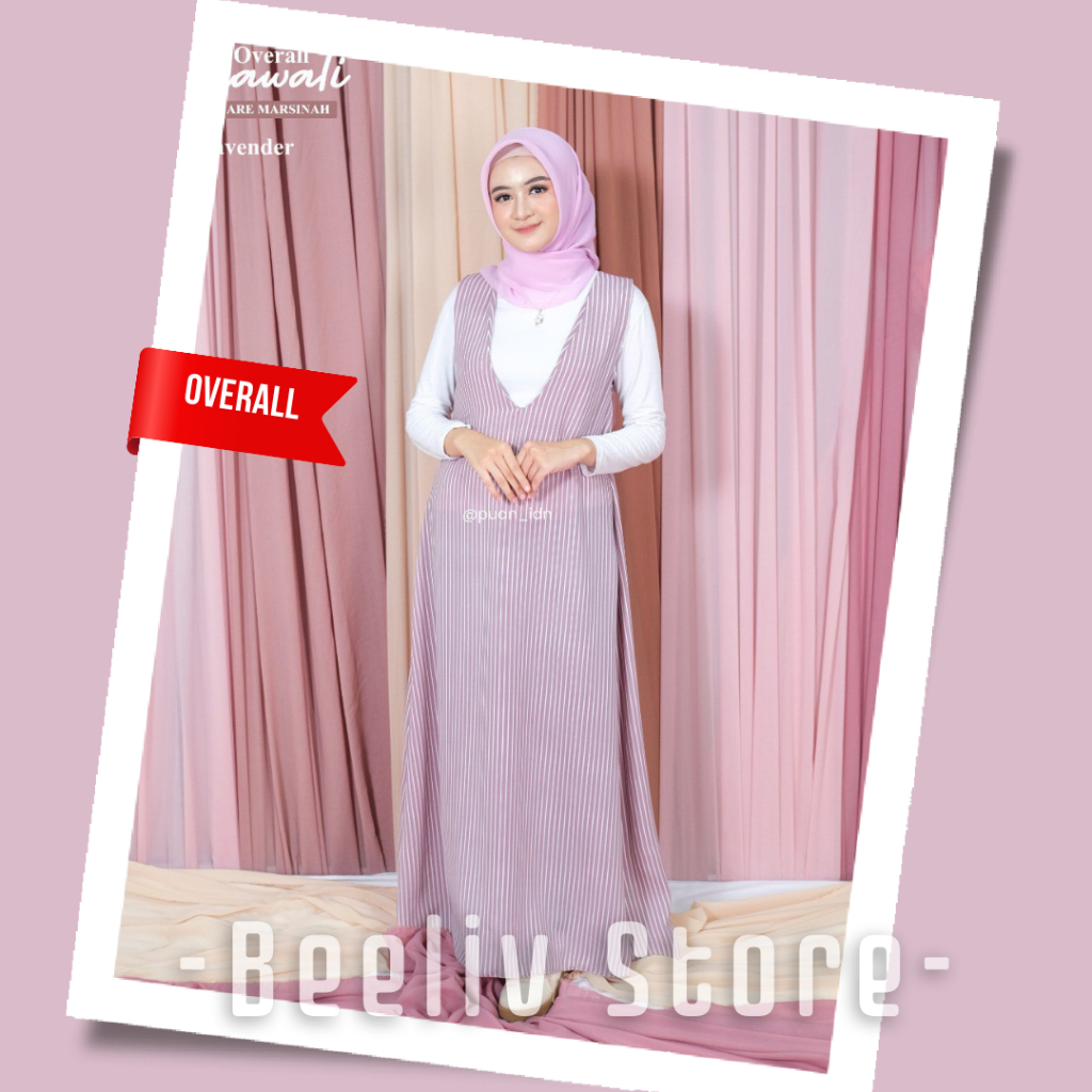 Gamis Overall Long Dress Wanita Fatmawati Overall By Puan Indonesia