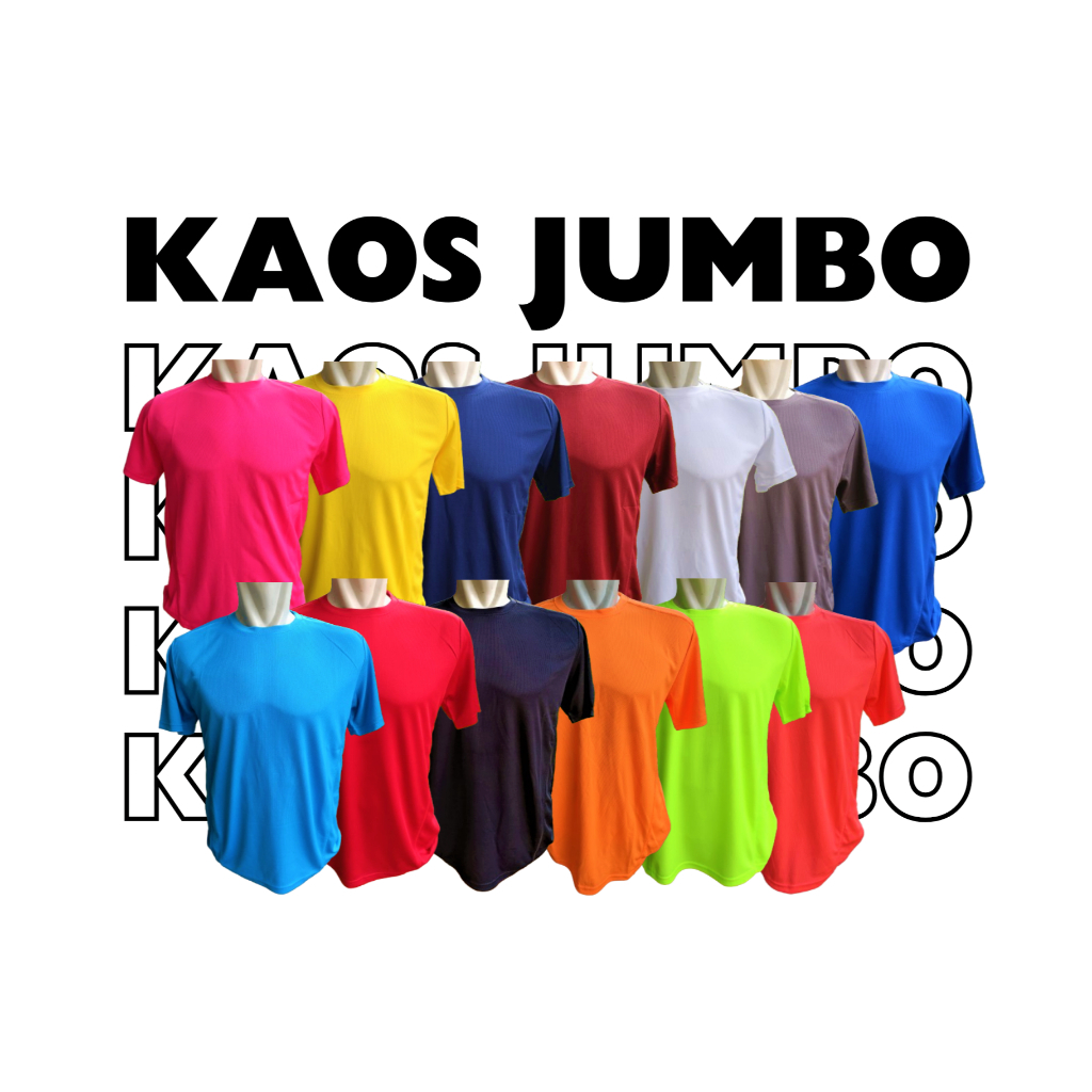 KAOS OLAHRAGA DRYFIT JUMBO POLOS RUNNING TENNIS GYM BELADIRI DLL