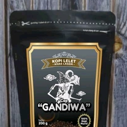 

KOPI LELET COKLAT KEMASAN PREMIUM ROBUSTA CAP GANDIWA 200 Gram / Kopi lelet bubuk khas lasem Rembang 200g