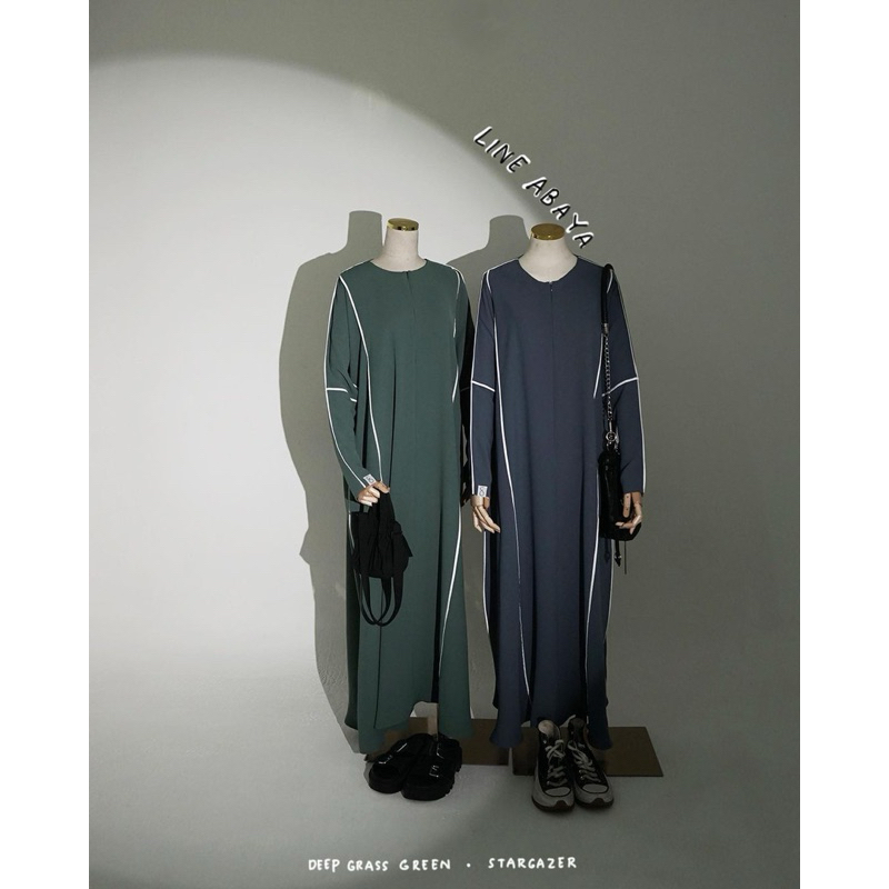 Line Abaya by Sofni Deep Grass Green S