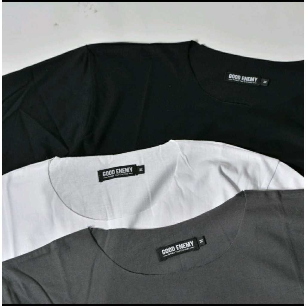 T-shirt Raw Unfinished - Tanpa Kerah Kaos Polos Pria Lengan Pendek