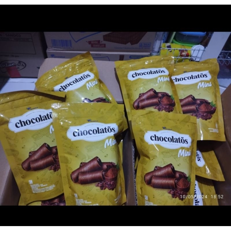 

Chocolatos wafer roll kemasan pouch 70 gram