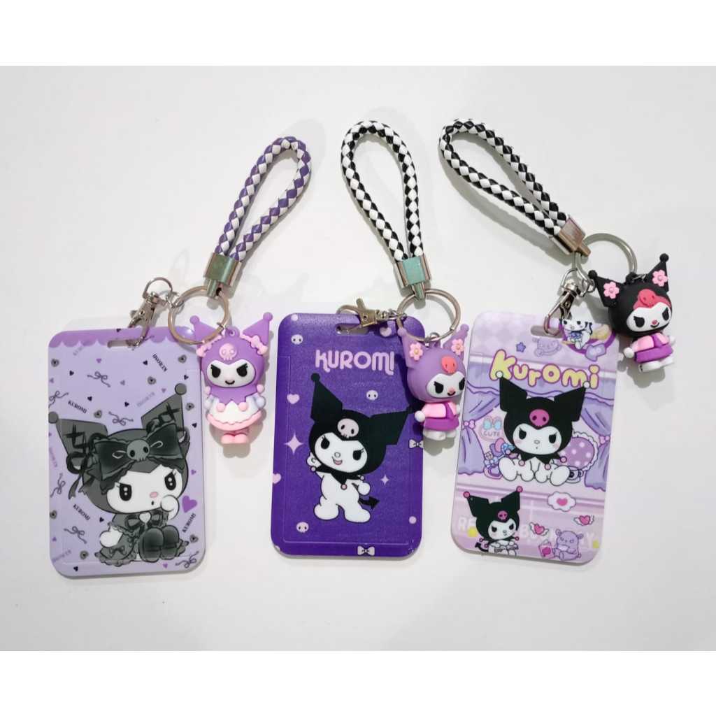 GANTUNGAN KUNCI ID CARD KUROMI KEYCHAIN KUROMI SANRIO GANTUNGAN KUNCI SANRIO KUROMI GANTUNGAN KUNCI 