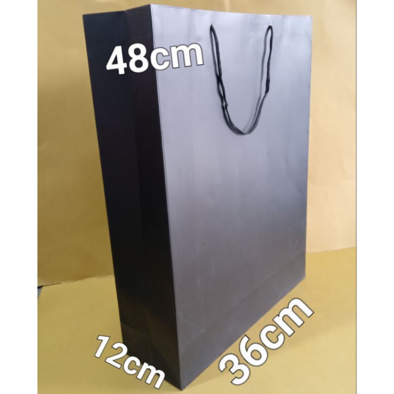 

paperbag polos warna ukuran jumbo(36x12x48)cm isi 12pcs/pack