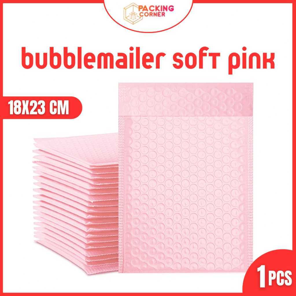 Amplop Bubble Mailer Wrap 18X23 cm Cream Soft Pink Premium Quality