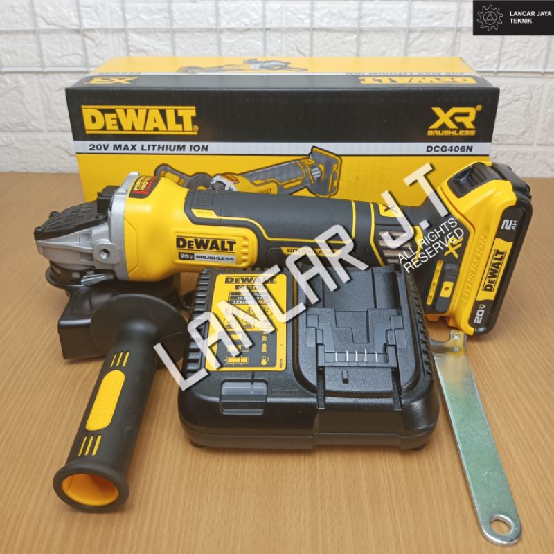 DEWALT DCG406 CORDLESS MESIN GERINDA BATERAI DEWALT ANGLE GRINDER BRUSHLESS DCG 406