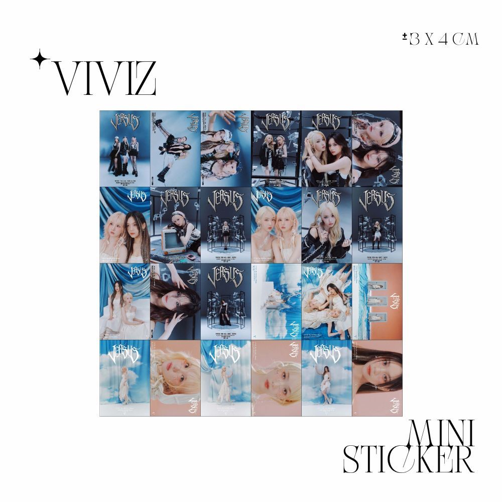 

MINI STIKER VIVIZ VERSUS (ISI : 24 PCS) STICKER CHROMO TRANSPARAN HOLOGRAM KPOP IDOL KOREA PREMIUM MURAH UNOFFICIAL SINB EUNHA UMJI READY STOCK !