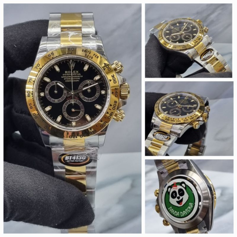 ( 100% asli rolex daytona crono ) Jam tangan rolex crono autometik mesin swiss btf