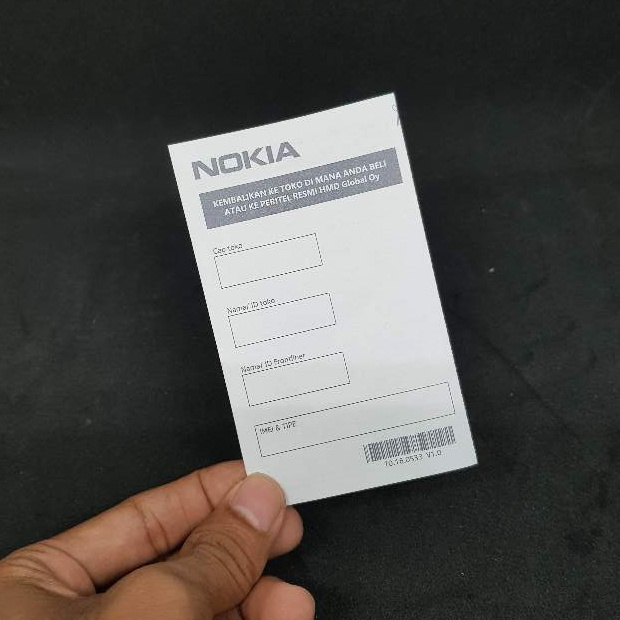Kartu Garansi Nokia 105 110 150 210 Original TAM
