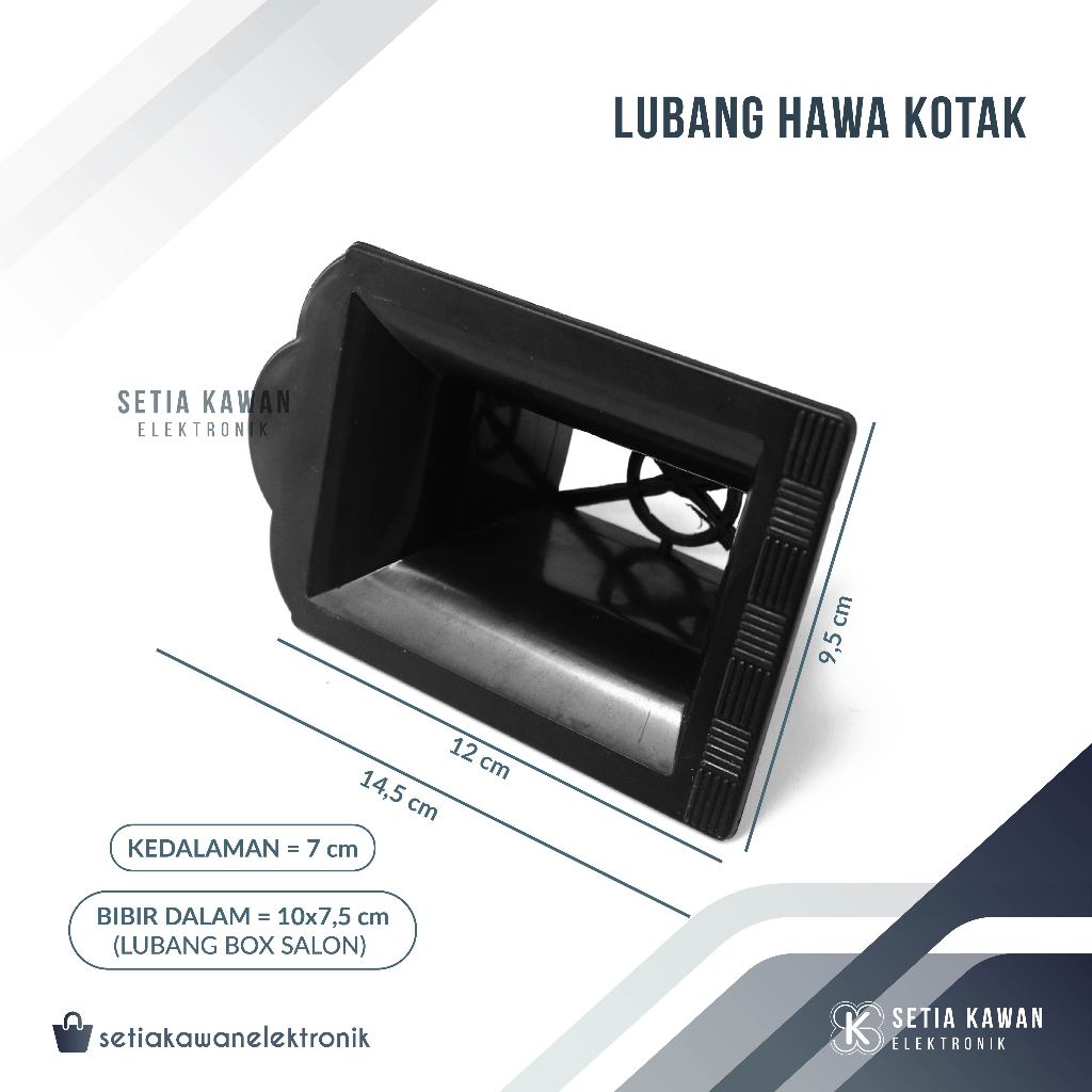 Lubang Angin Box Speaker Kotak / Lubang Hawa Salon Speaker