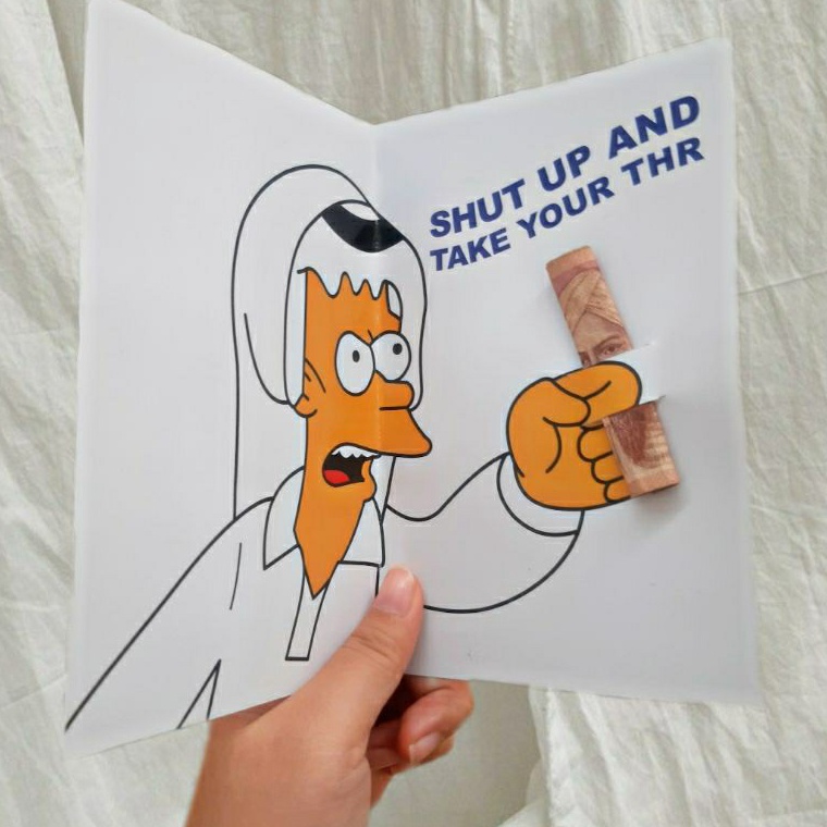 

KODE I26X 5 PCS AMPLOP LEBARAN UNIK SHUT UP AND TAKE YOUR THR