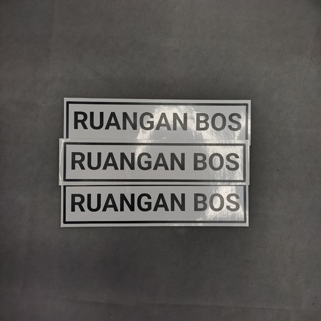 

STIKER TANDA LABEL UNIK RUANGAN BOS