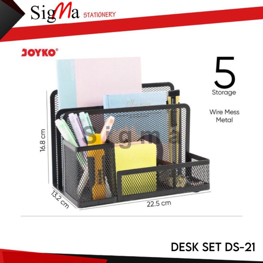 Desk Set Pen Holder Tempat Alat Tulis Jaring Jala Joyko DS-21