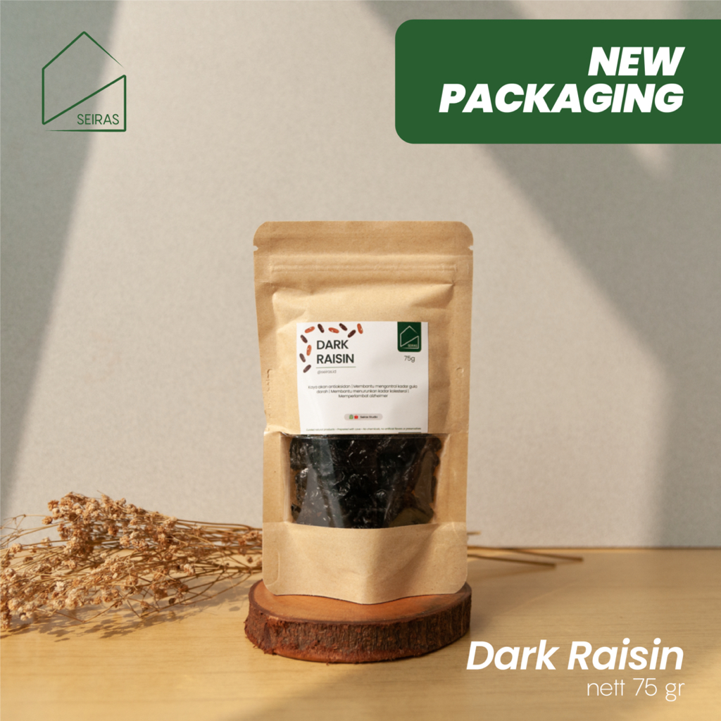 

SEIRAS | Healthy Snack | Dried Fruit | Dark Raisin | Kismis Hitam - 75 gr