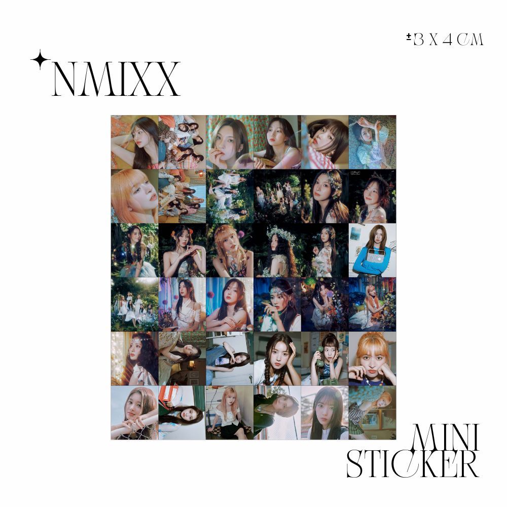 

MINI STIKER NMIXX A MIDSUMMER (ISI : 36 PCS) STICKER CHROMO TRANSPARAN HOLOGRAM JPOP ANIME JAPAN JEPANG PREMIUM MURAH UNOFFICIAL HAEWON LILY SULLYOON JINNI BAE JIWOO KYUJIN READY STOCK !