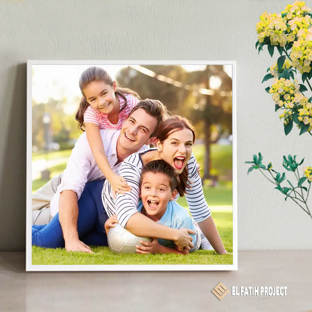 CETAK FOTO + BINGKAI FIBER FRAME BLOK 20X20 CM