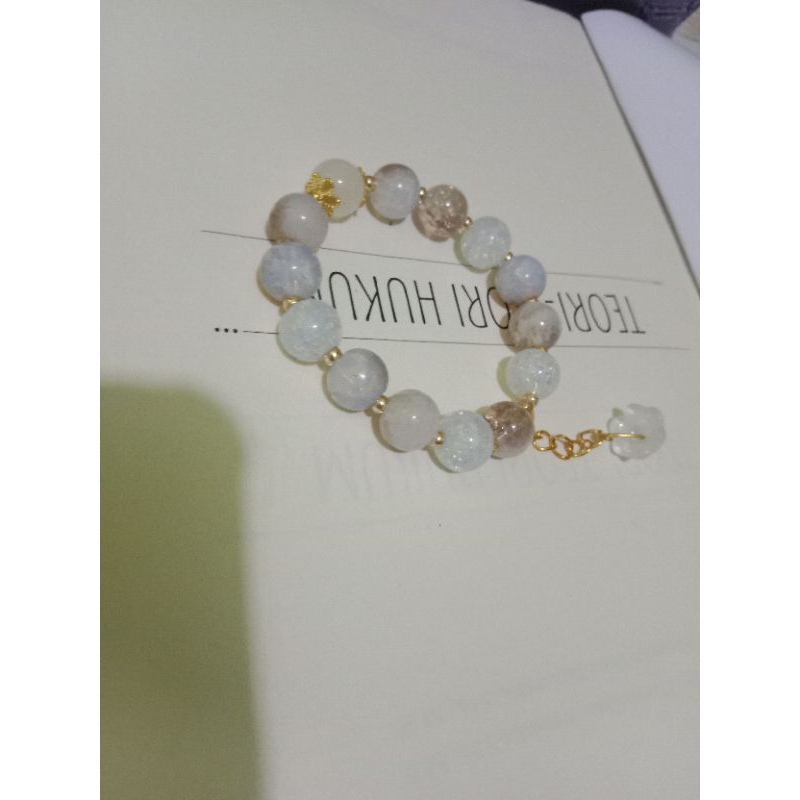 gelang manik kaca kristal