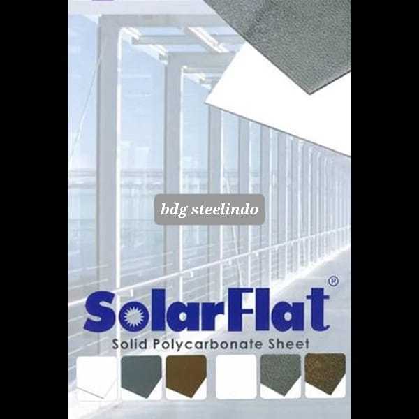 SOLARFLAT plain clear 1.2mm/ Atap polycarbornate solid/ SOLAR FLAT Solartuff