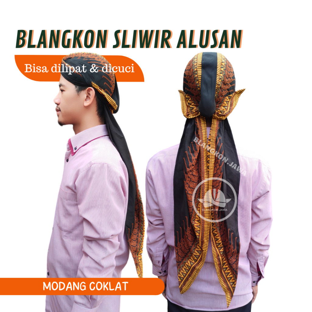 Blangkon alus wiron 17 sliwir 75cm  bisa dilipat dan dicuci blangkon jogja