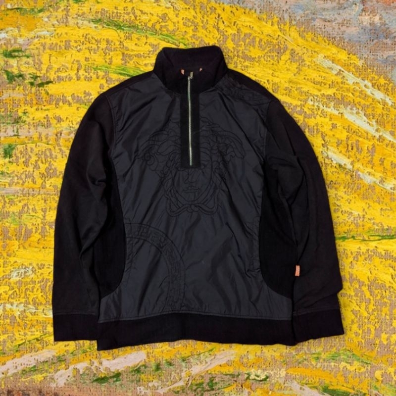 jaket versace hitam tracktop ziper second