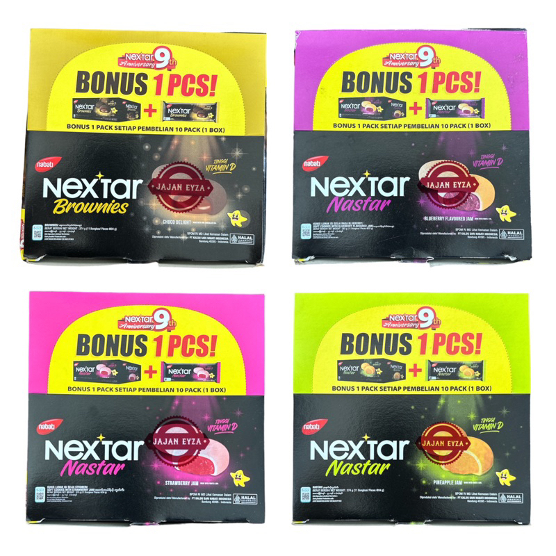 

NABATI NEXTAR BROWNIES / NEXTAR NANAS 1BOX ISI 10BUNGKUS