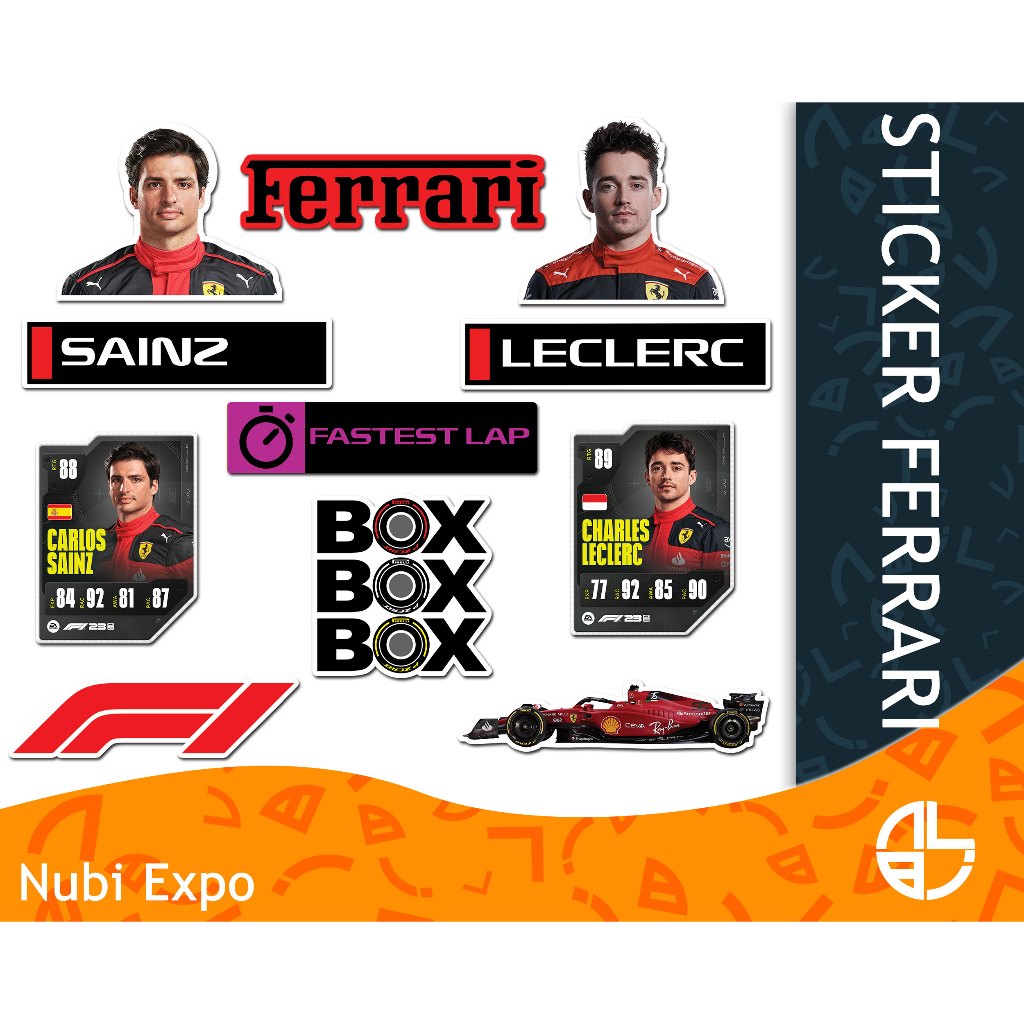 

Stiker Pack F1 FERRARI | Laptop Sticker F1 | Stiker Formula one Ferrari |