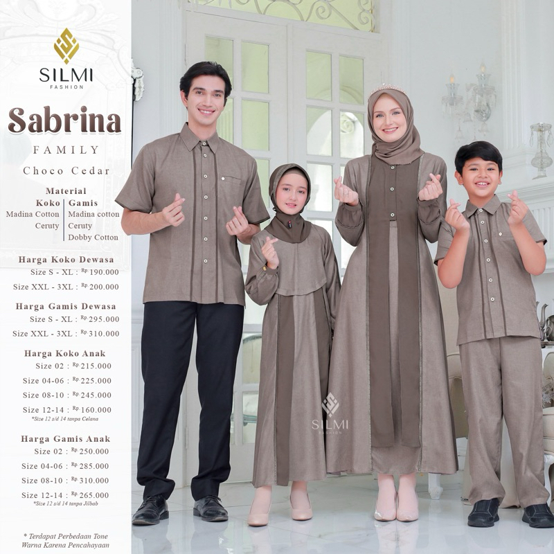 SALE 20% Sarimbit Silmi Sabrina Family Choco Cedar