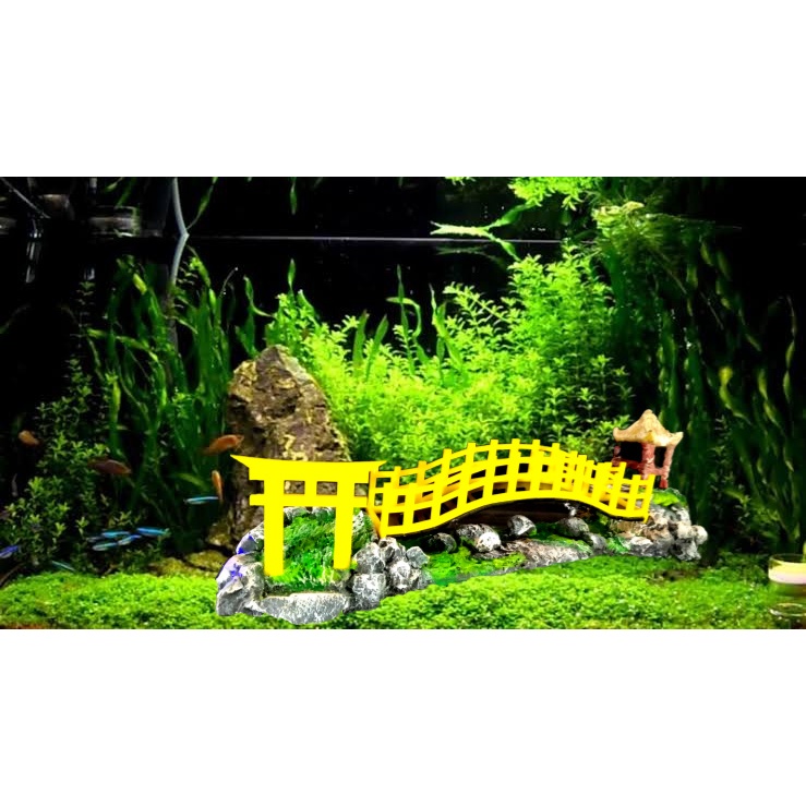 Jembatan Yokohama Jepang, Hiasan aquarium Jembatan Yokohama jepang, jembatan jepang, hiasan jembatan