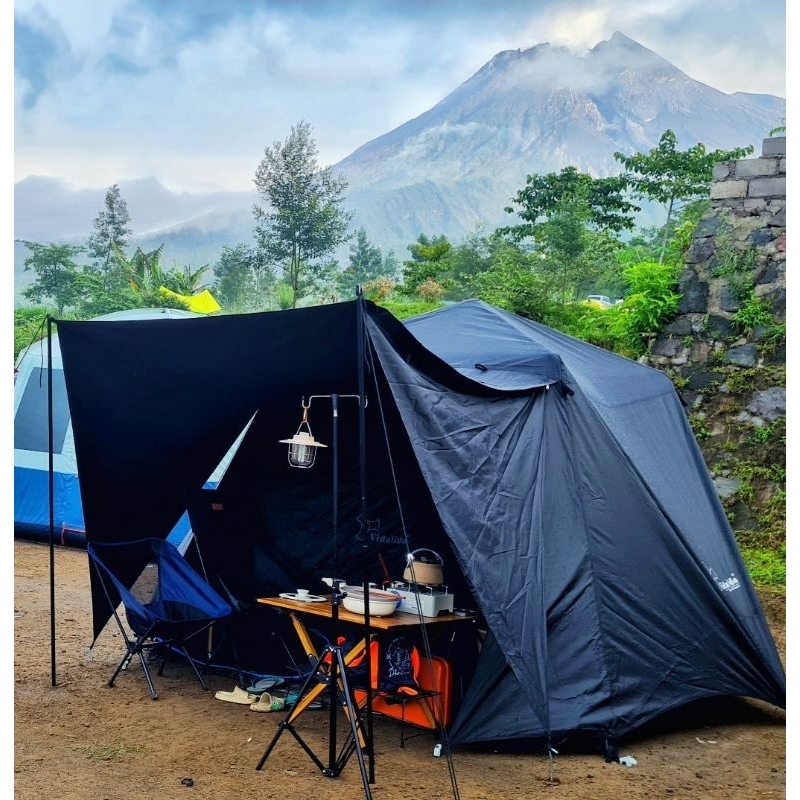 Tenda Otomatis VIDALIDO untuk Camping keluarga beranggota 3-4 orang (PRELOVED)