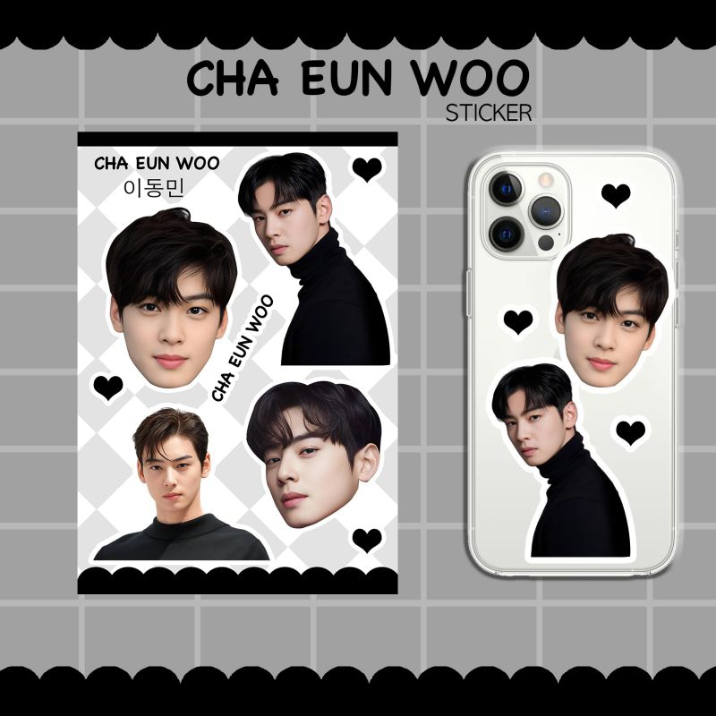 

STICKER CHA EUN WOO/STICKER HP CHA EUN WOO SERBAGUNA BISA PEELOF