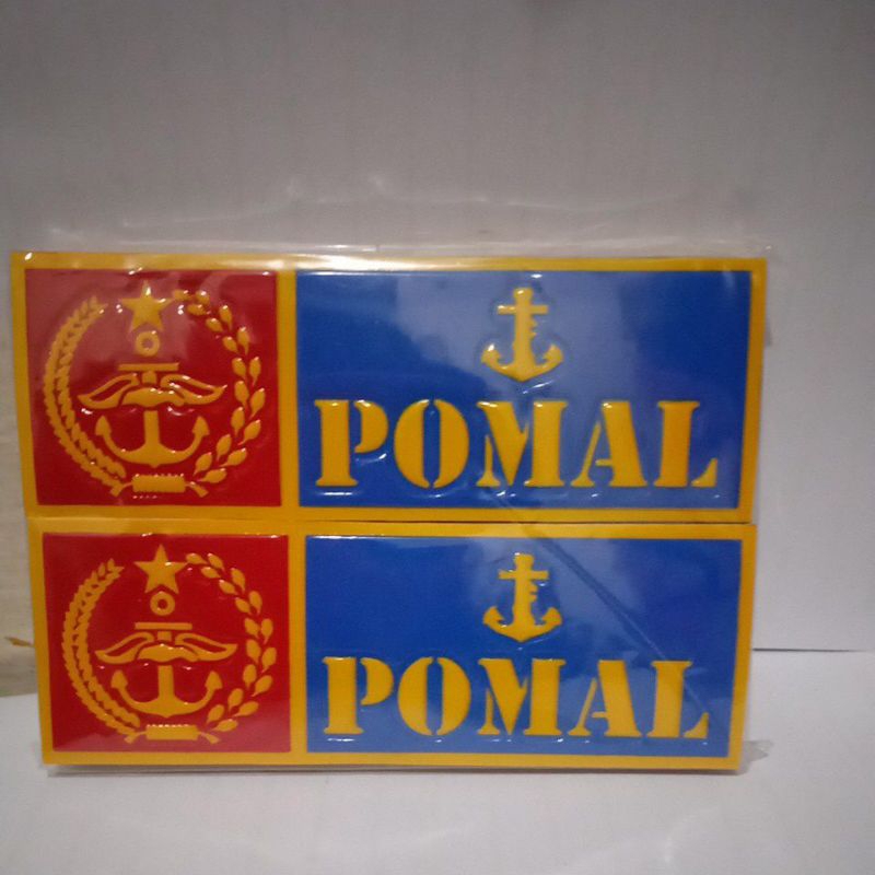 

stiker embos nopol POM AL