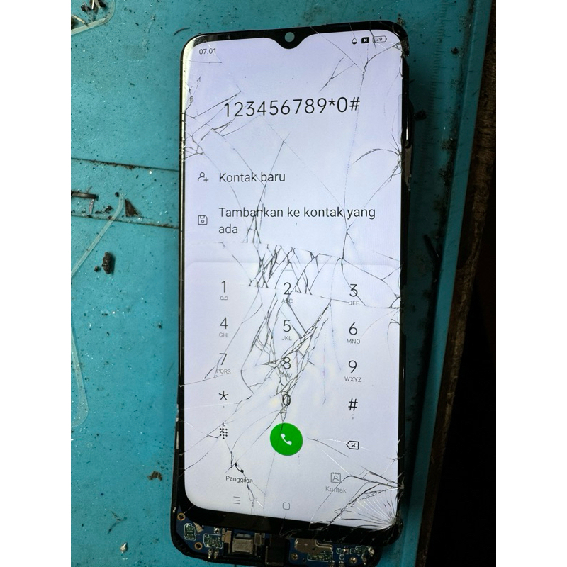 LCD OPPO A17K ORIGINAL COPOTAN MINUS TS PECAH
