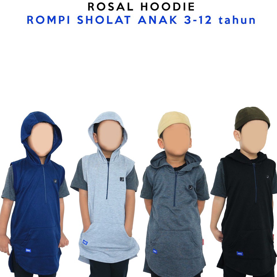 Paket Meriah  Rosal Hoodie Anak Laki Laki 4  12 Tahun  Rompi Sholat Hoodie Anak Laki Laki Brand Roki