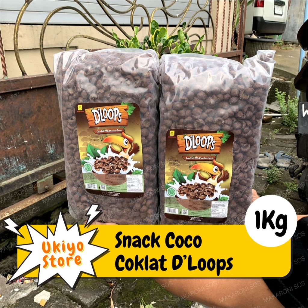 

UKIYO | SNACK COCO COKLAT D'LOOPS KEMASAN 1000 GRAM 1 KG