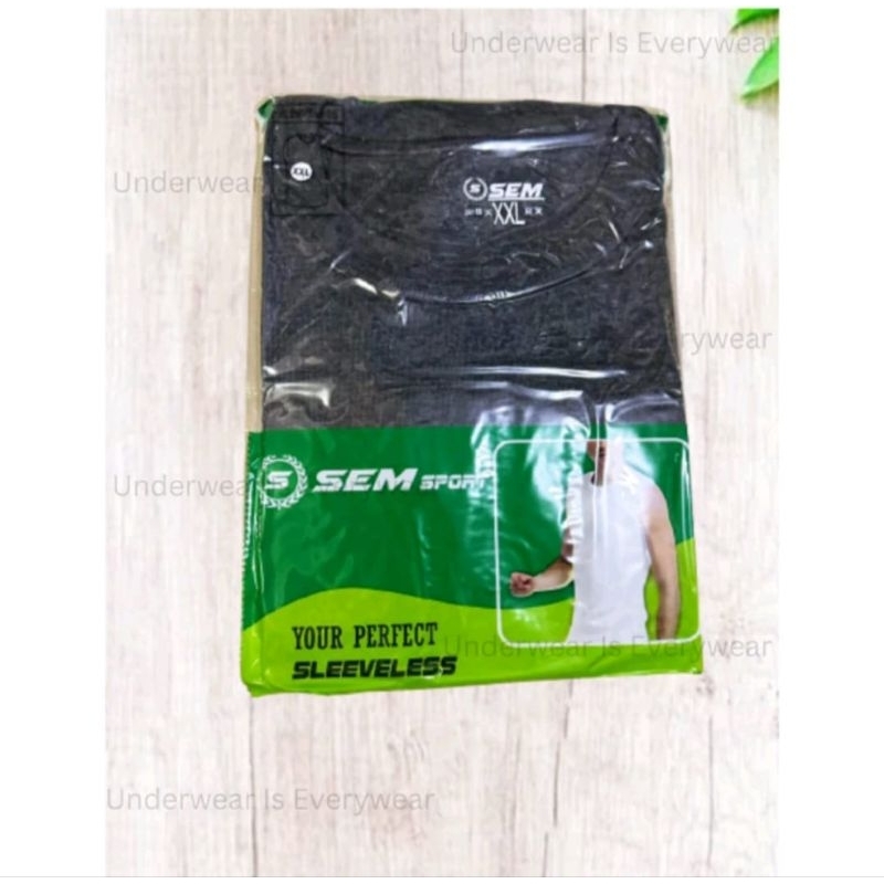 1 Pcs Oblong Sleevleess SEM Sport-Kaos Oblong Buntung Tanpa Lengan Pria-variasi 3 Warna