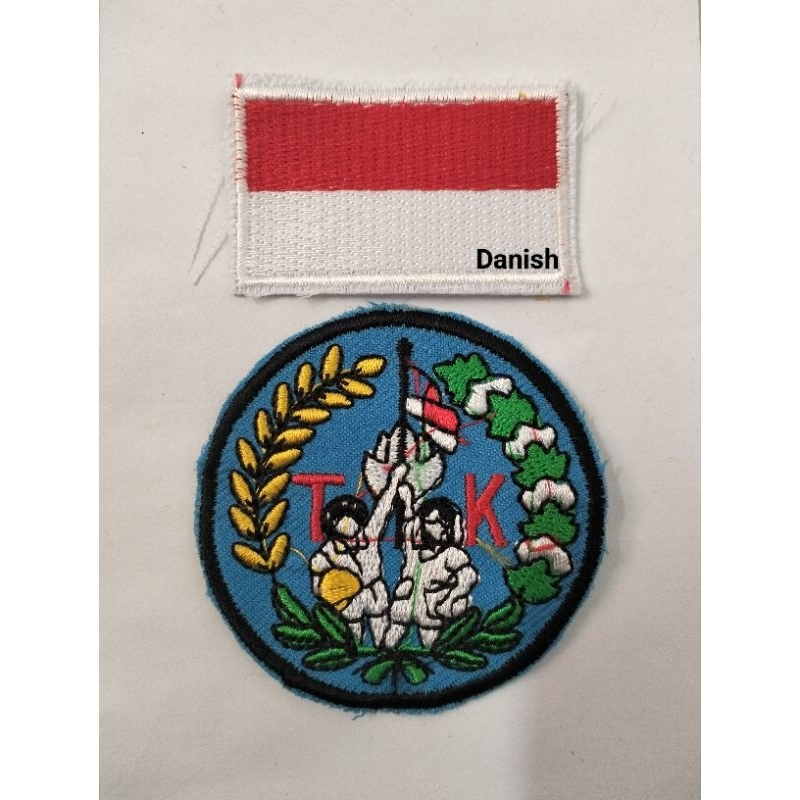 BET BORDIR LOGO LAMBANG SEKOLAH TK TAMAN KANAK KANAK