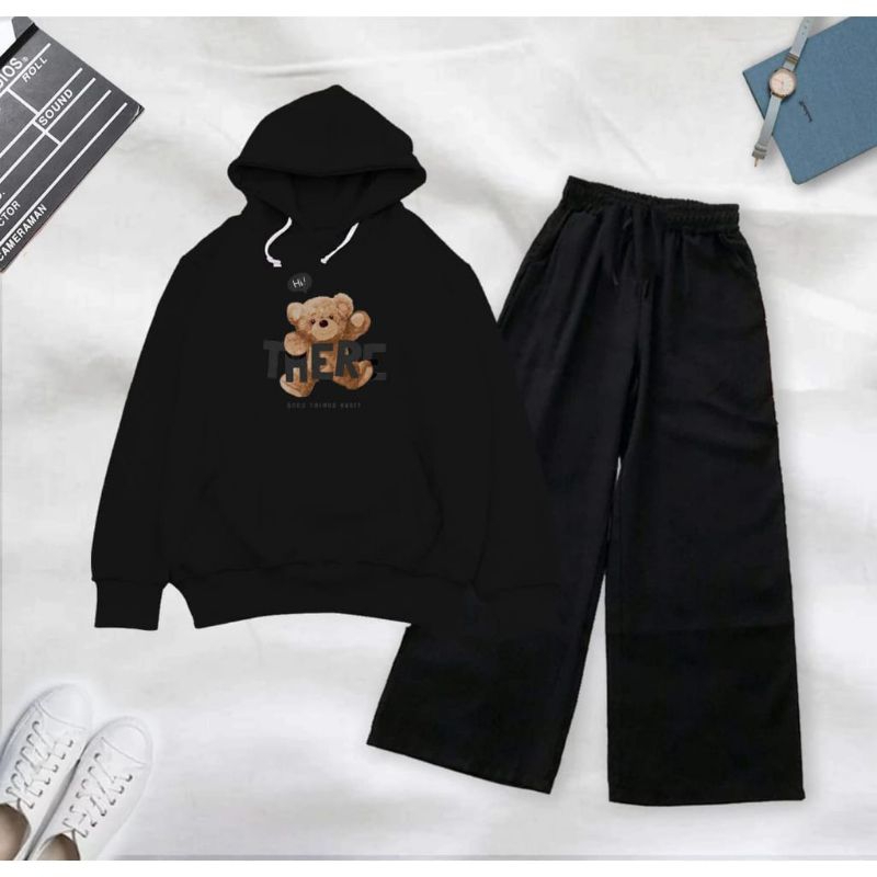 Setelan Hoodie Wanita Atau Remaja Kekinian THERE (COD)