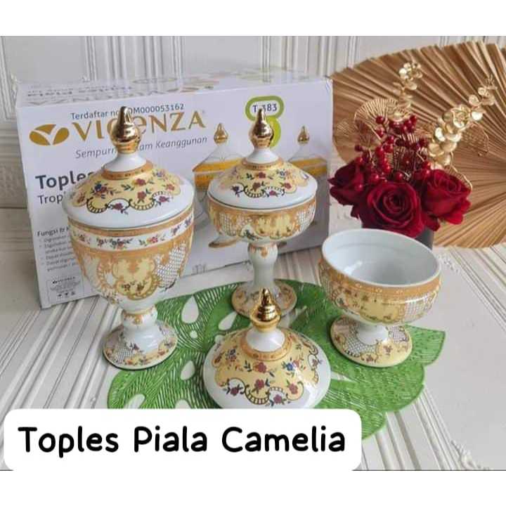 {Vicenza Packing Aman} Toples Piala T383 Motif Camelia