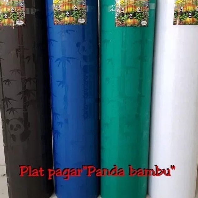 V44859 Penutup Pagar Motif PANDA  Fiber pagar motif PANDA Tebal