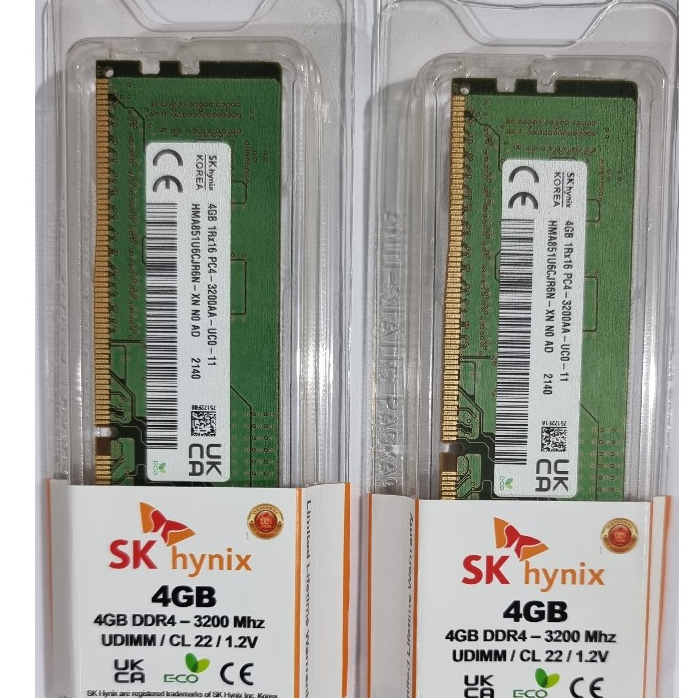SK hynix 4GB DDR4 PC25600 3200Mhz Udimm