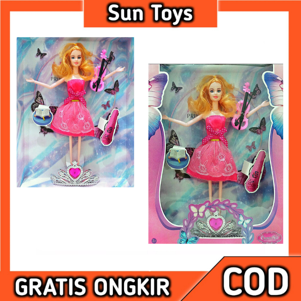 Mainan Boneka Barbie Biola 9912-1A Princess Fashion Style Biola Indonesia