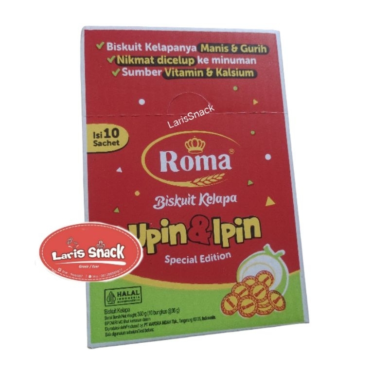 

Roma Biskuit Kelapa Box 36gr (Isi 10 Bks)